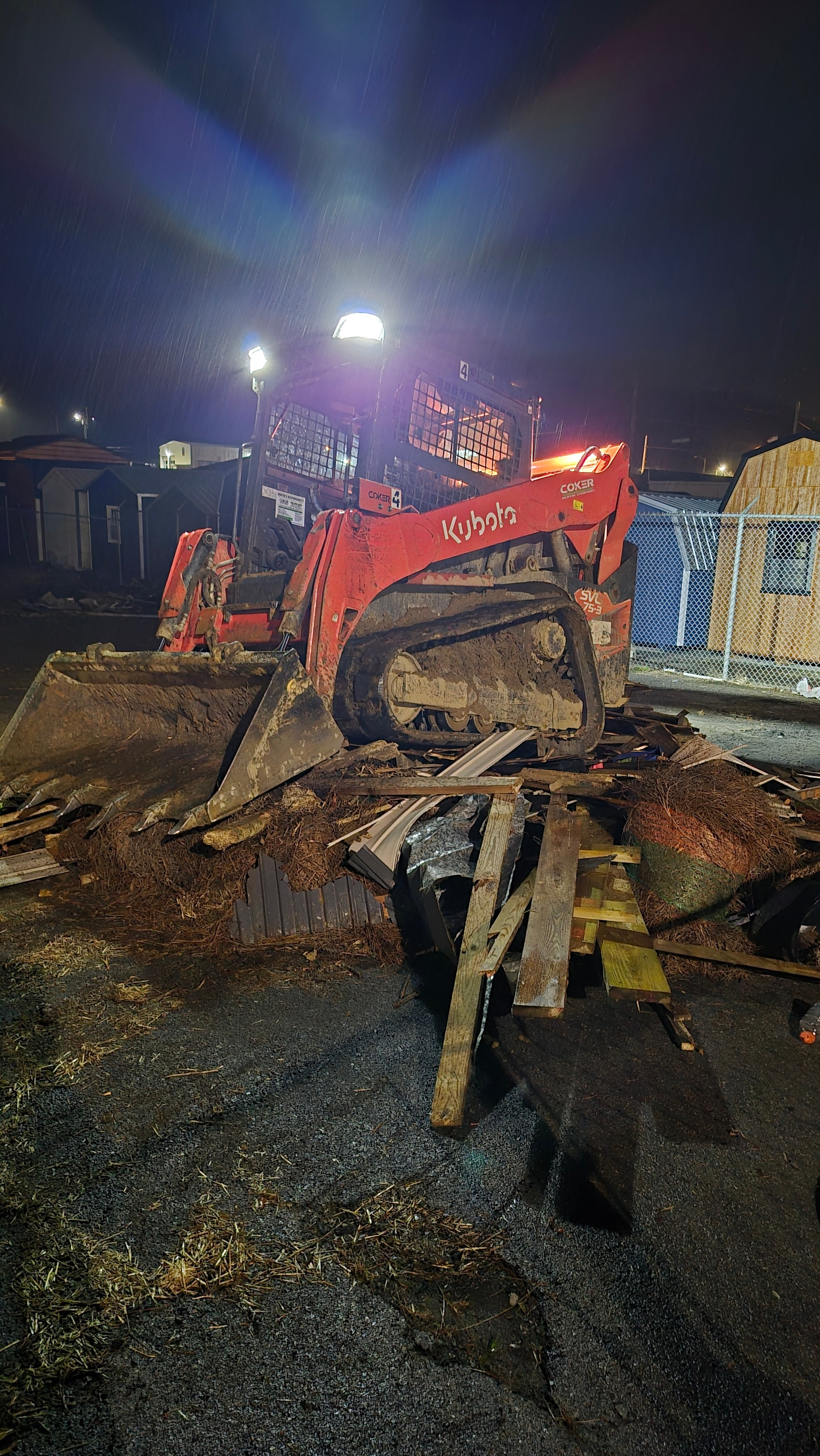 Debris hauling and cleanup